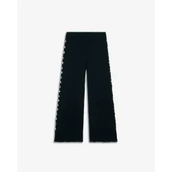 Pantalón de punto de mujer de tiro medio