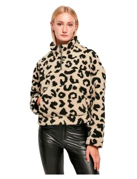 Maglione Con Mezza Zip Aop Sherpa Sand Leo L