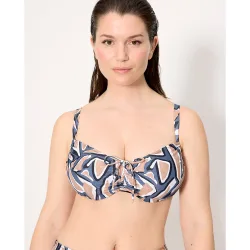 Tops de bikini reductor estampado en copas d y e