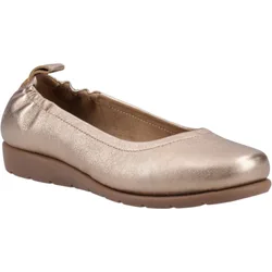 Skylar Leather Womens Gold Flats - Size Uk 3
