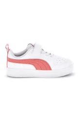 Scarpe bianche corallo con chiusura a strappo e lacci elastici Rickie AC+ Inf 22