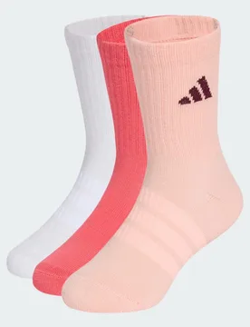 CALZE CUSHIONED SPORTSWEAR CONFEZIONE DA 3 PAIA 34-36 Pure Turbo / White / Haze Coral - Adidas - FashionsVida
