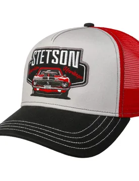 Garage American Heritage Trucker Cap by - grey-red - Size: One Size Small - Stetson - FashionsVida