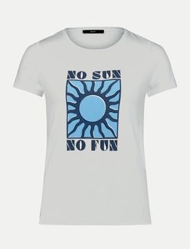 Zero T-Shirt mit Print Weiß 40