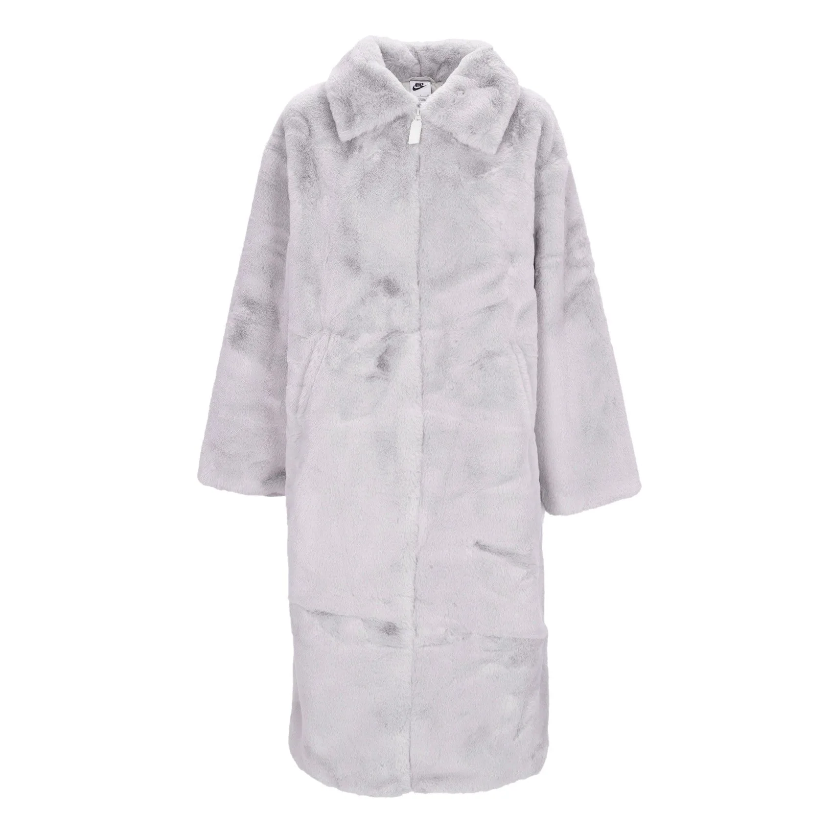 Pelliccia Donna Faux Fur Long Jacket Lt Iron Ore/light Bone/sail - Nike - FashionsVida