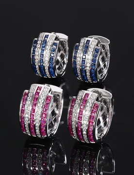 New diamond-encrusted C-shaped fashionable blue earrings Party Birthday Jewelry Gift in 2025 - Aliexpress - FashionsVida