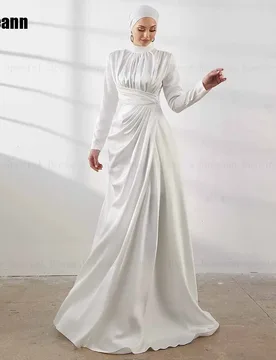 Customized Muslim 2025 High Quality Mermaid Wedding Dresses Brush Train Ruffle Full Draped Pleat Bride Dress robe de mariée - Aliexpress - FashionsVida