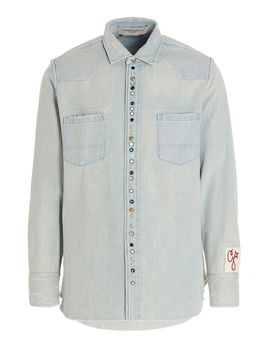 Camicia in denim slavato