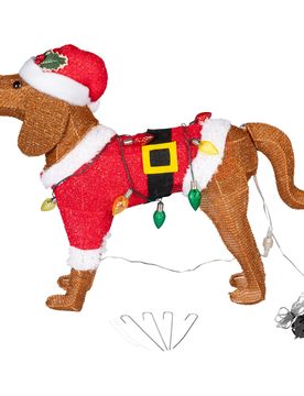 LED-Dekofigur "Hund Rocky" mehrfarbig