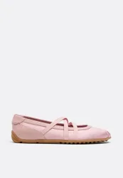 Sneakerinas in Satinoptik mit gekreuzten Riemen ROSA 35
