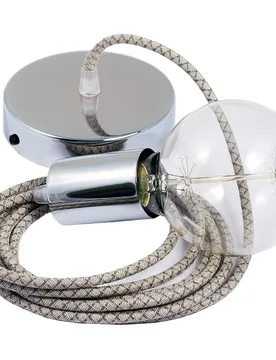 Cables Suspension Luminaire Rd62 Lozenge 2 M Diy Green Thyme / Chrome Plated One Size - Creative - FashionsVida