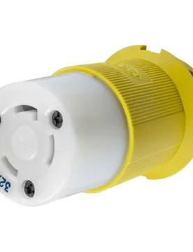 Plug 32a White / Yellow One Size unisex - Hubble - FashionsVida