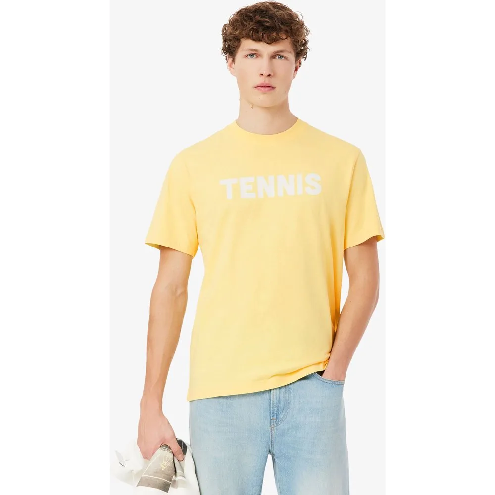 Camiseta de hombre de algodón estampada de manga corta - Lacoste - FashionsVida