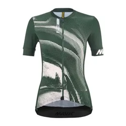 Maglia A Maniche Corte Aksium Graphic Forest Green / Rose