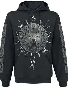 Kapuzenpullover - Valhalla - S bis 4XL - für Männer - Größe M - schwarz - Männer - male - Spiral - FashionsVida