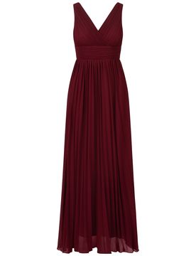 Kraimod Vestido de noche rojo vino