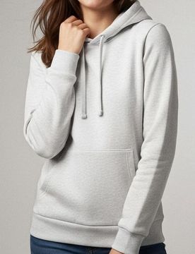 Felpa basic con cappuccio - grigio chiaro