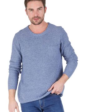 Loose knitted jersey hombre Azul (M)