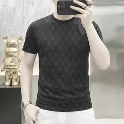 Summer New Style Men's Versatile and Personalized Round-neck Short-Sleeved T-Shirt Top