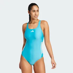 Costume da bagno 3-Stripes C-Back 40 Lucid Cyan / White