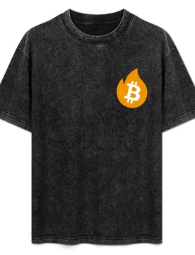 Bitcoin Flame T-Shirt Urban Casual Loose Fit Tee - Aliexpress - FashionsVida