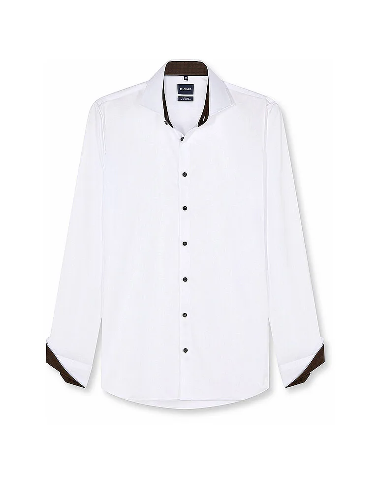 Chemise Slim Fit blanc 37 - Olymp No.6 - FashionsVida