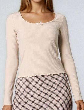 Sinsay - Maglia a costine - beige