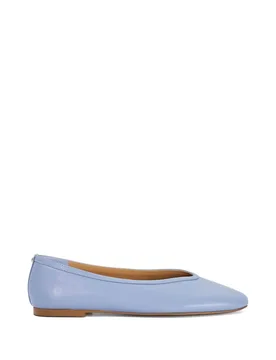 Women's 'Hetta' Leather Ballet Pumps in Blue Size: 5 - Blue - Size: 5 - Dune london - FashionsVida