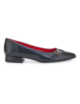 Ballerine Nere A Punta Con Cinturini 3668 37 - PITTARELLO GLAM - FashionsVida