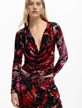 Camiseta diseñada por mr. christian lacroix, Mujer, Negro, XS