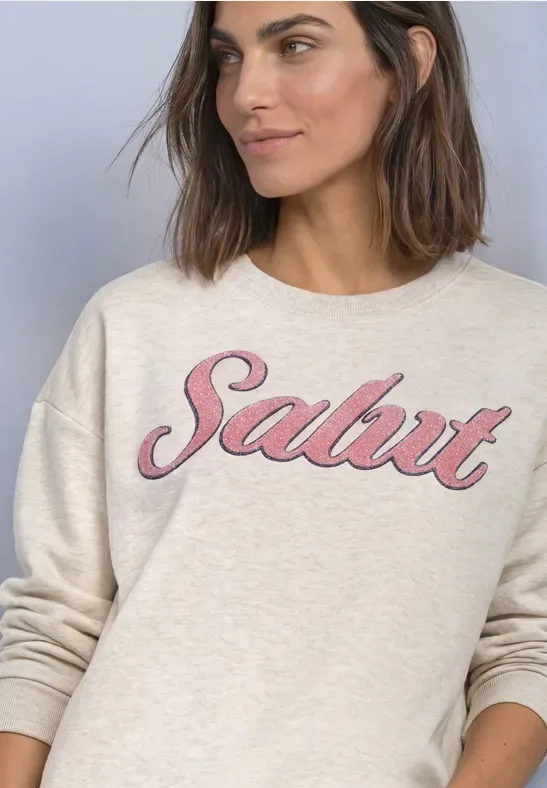Langarm Sweatshirt mit Artwork female Beige - Street One - FashionsVida