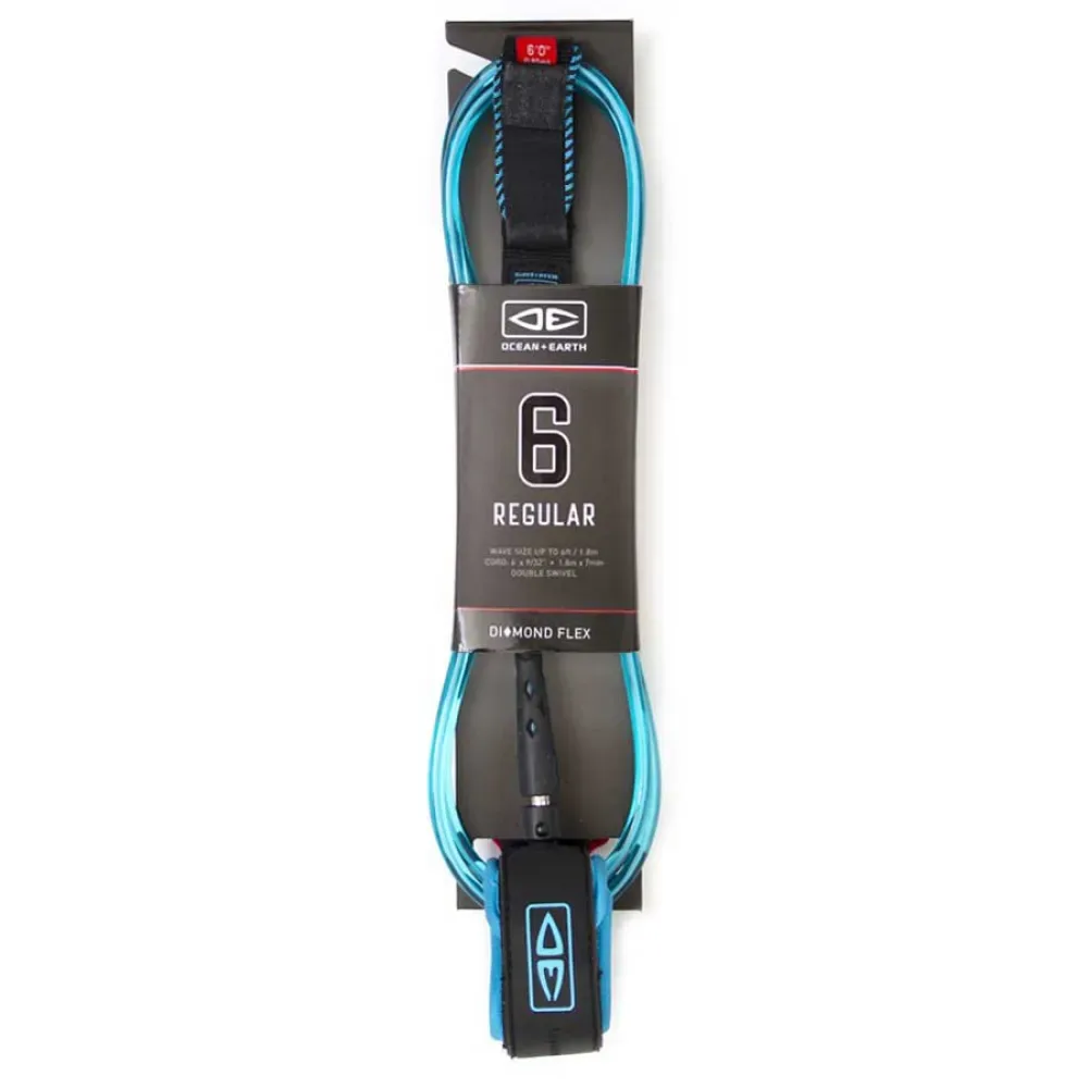 Leash De Surf Regular Diamond Flex Moulded Blue 6´0´´ unisex - Ocean & Earth - FashionsVida
