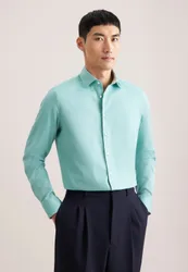 Slim Business Hemd Struktur Türkis 40