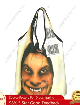 Aphex Twin Reusable Shopping Grocery Bags Foldable 50LB Weight Capacity Heavy Duty Tote Bag with Pouch Eco-Friendly Washable - Aliexpress - FashionsVida