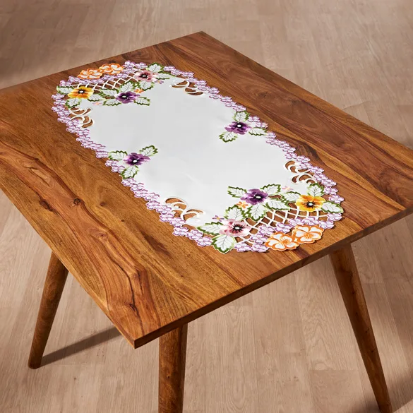 Tischläufer "Stiefmütterchen" 40x90cm Schäfer - Schafer - FashionsVida