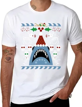 Santa Jaws Ugly Sweater T-Shirt man t shirts cotton t shirt personalised T-Shirt - Aliexpress - FashionsVida