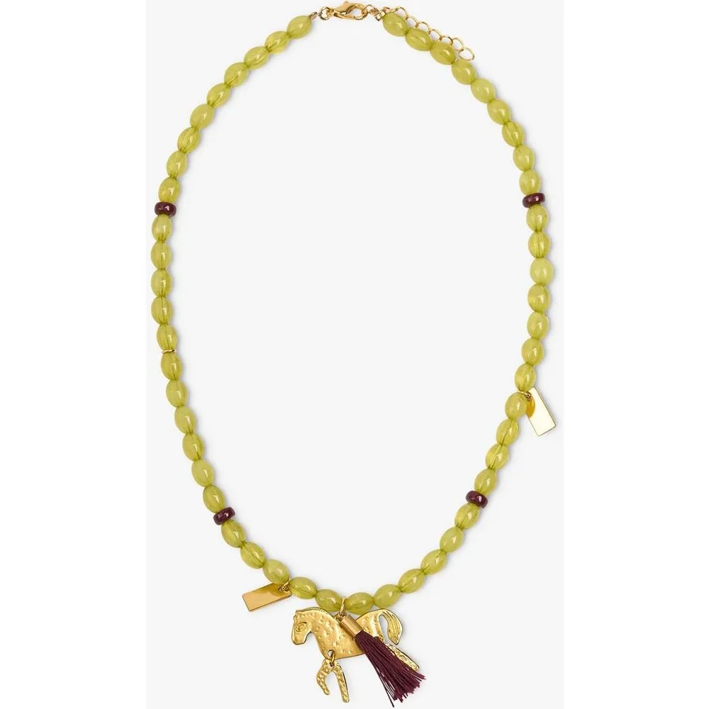 Collar corto de cuentas con abalorio de caballo - Parfois - FashionsVida