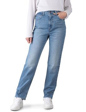 S High Slim Straight Jeans Medium Indigo Worn In 29/31 Damen