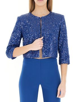 Coprispalle bolero paillettes BLU S