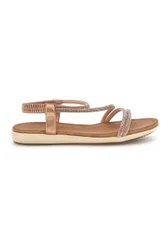 Sandali oro rosa con strass e cinturino elasticizzato Cafe' cost 80965 37
