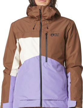 Wasserfeste und atmungsaktive Skijacke Seen Jkt Cocoa Brown Paisley für Damen Größe S Braun
