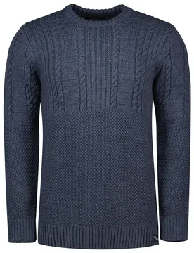 Maglione Jacob Cable Denim Blue 3XL