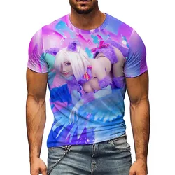 Cool & Lightweight American Style Men's 3D Printed Short-Sleeve T-Shirt - Full-Body Print Top
