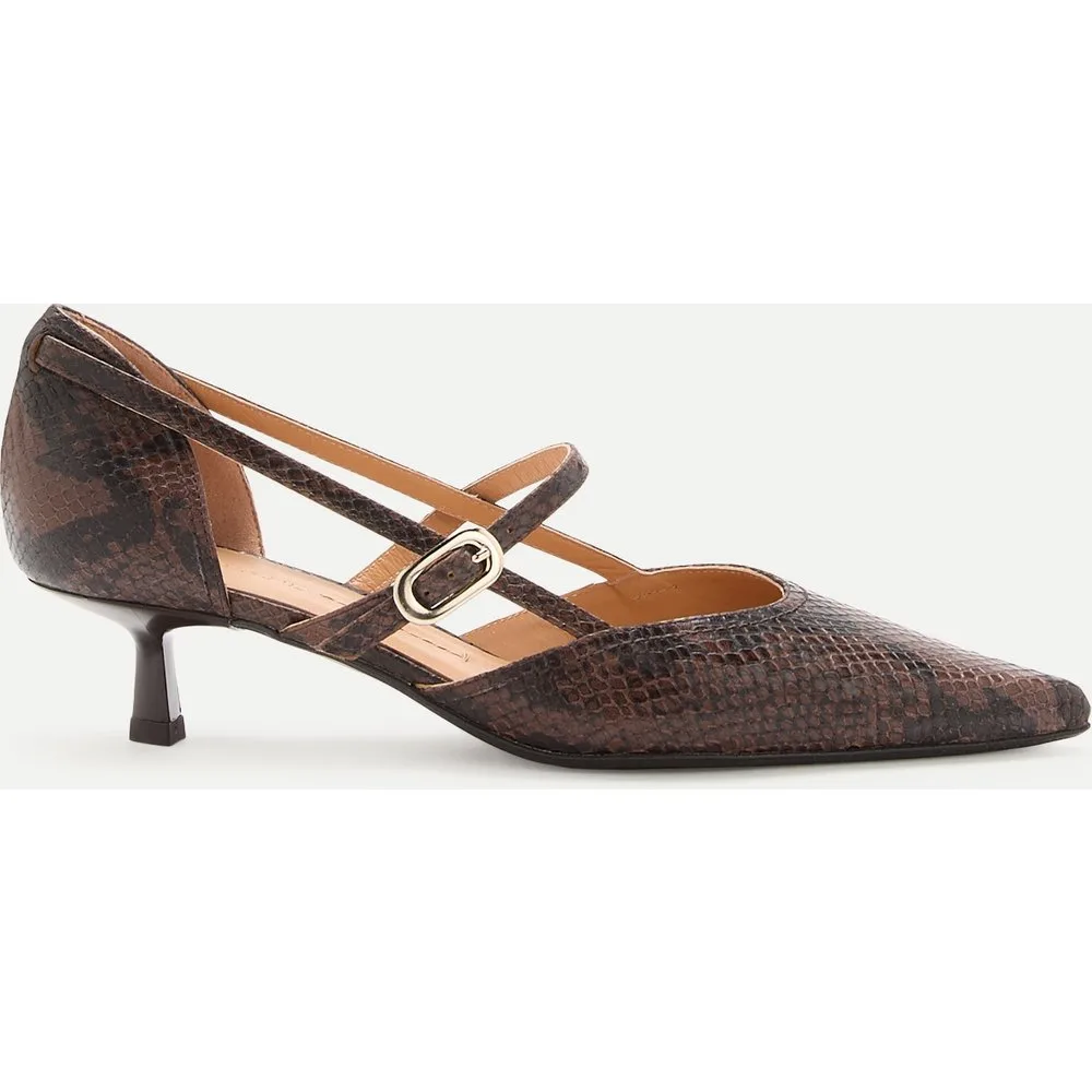Zapato tacón, doble hebilla - Latouche - FashionsVida
