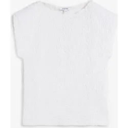 Camiseta de mujer de manga corta con textura crinkle