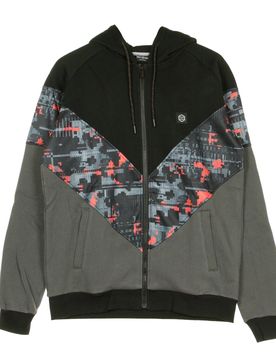 Felpa Cappuccio Zip Uomo Virtual Zip Hoodie Black/glitch Camo