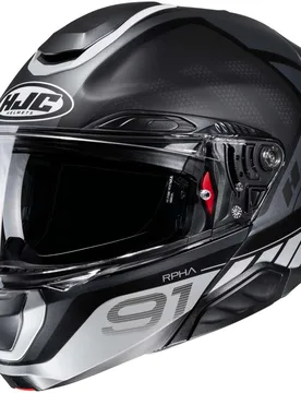 Casco Moto Modulare P/J RPHA 91 RAFINO MC5SF Nero Grigio taglia L - HJC - FashionsVida