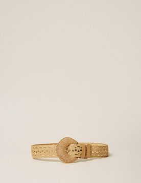 Ceinture effet raphia au crochet