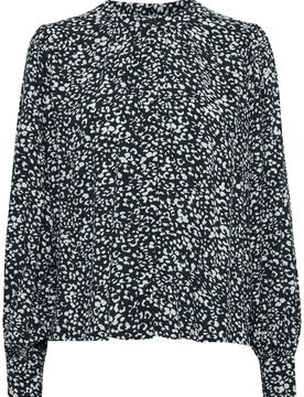 ICHI Blusa azul / blanco