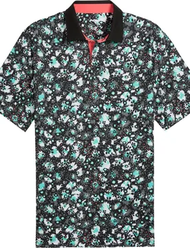 Polo Cloudspun Abstract Camo, schwarz/grün xl - Puma - FashionsVida